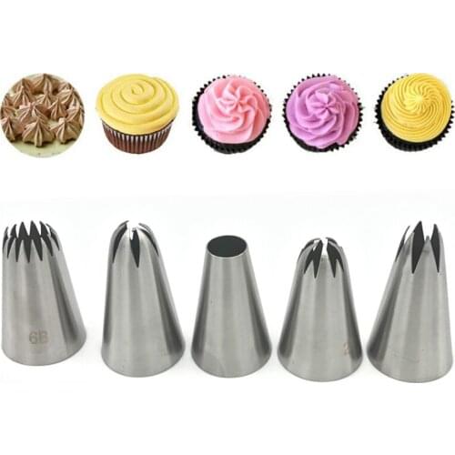 1M#2A#2D#2F#6B Russian Icing Piping Pastry Nozzles For Cakes Fondant Decor Confectionery Flower Cream Nozzle Kitchen Gadgets