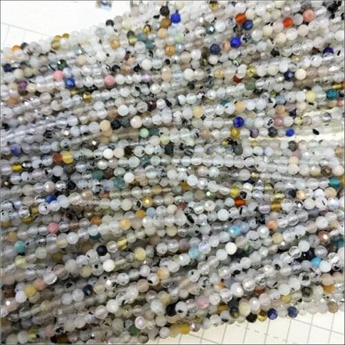 Natural Multi Sapphirre Black Spinels Epidote lapis lazuli labradorite fluorite tourmaline aquarine faceted ball size 2mm 3mm