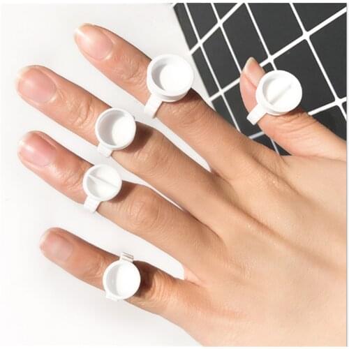 Wholesale 100Pcs Disposable Eyelash Extension Glue Rings,Eyelash Extension Glue Holder Holder glue container Tattoo Pigment