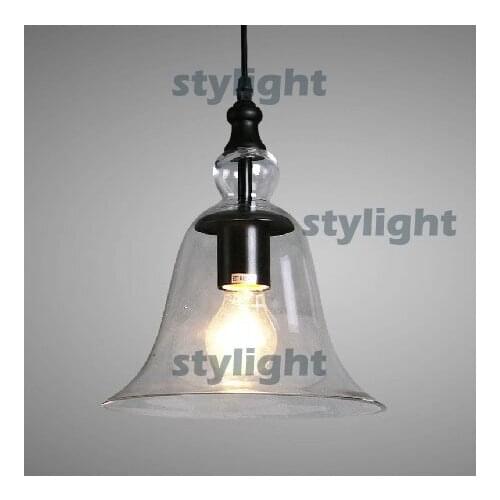 Crystal bell American country style pendant lamp Dining Room Living Room bedroom Bar Light glass pendant lamp crystal Chandelier