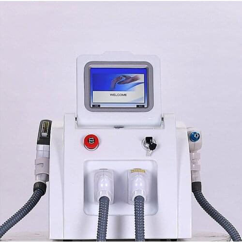 Portable 2 in 1 SHR OPT+ Radio Frequency+ ND-YAG Tattoo Removal Machine and E-LIGHT/OPT /IPL Carbon Peeling Hair Removal Machine