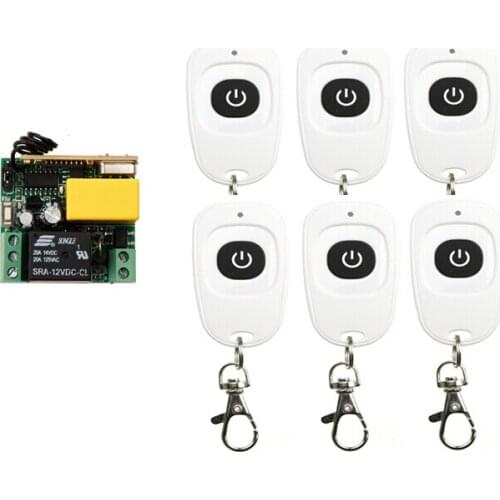 RF mini Wireless Remote light Control AC 220 V 1 ch 2017 new 1* receiver+6*transmitter lamp