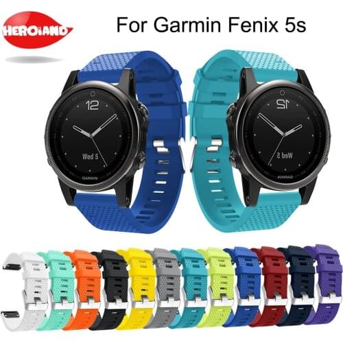 Silicagel Soft Band Strap Watchband Bracelet Wrist Strap for Garmin Fenix 5S Watch Replacement Silicone Wrist Band watchband