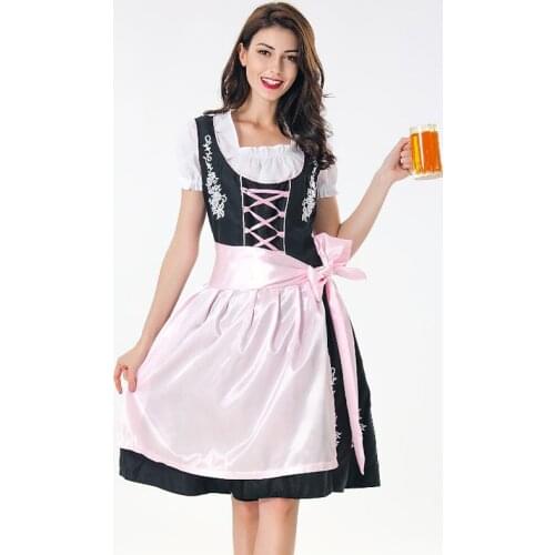 Adult Women Octoberfest Oktoberfest Fancy Dress Bavaria Beer Girl Heidi Maid Dirndl Outfit