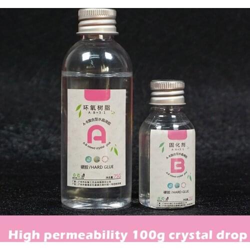 Newly 1 Set Clear Resin Epoxy High Adhesive 3:1 AB Crystal Glue Resin DIY Jewelry Making