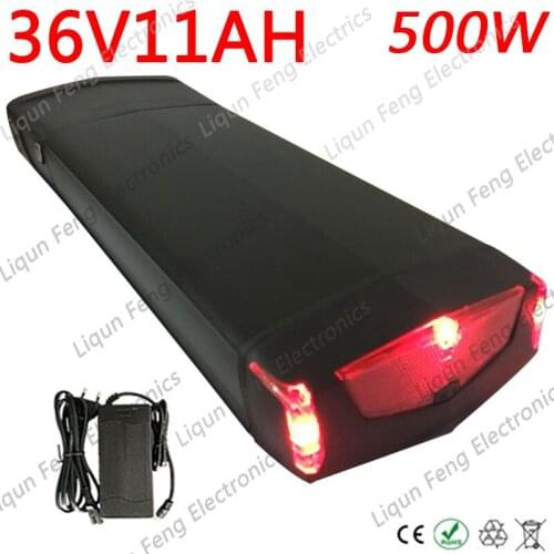 High quality 36V 10AH Electric Bike Battery 36V 10AH 1203 Rear Rack Ebike Battery fit Bafang BBS01 BBS02 500W motor with Charger
