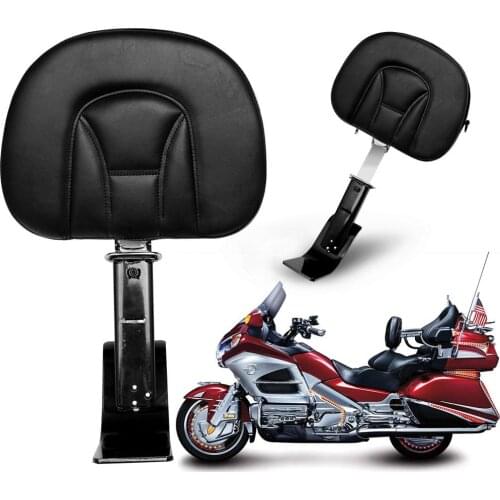 Motorcycle Accessory Plug-N-Go Driver Front Seat Backrest Pad For 2001-2017 Honda Gold Wing GL1800 Black