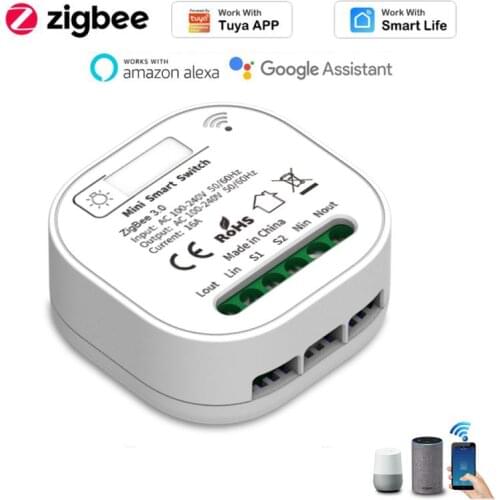 New Tuya Zigbee DIY 2 Way Switch Work With Alexa Google Home Smart Life App Remote Control Timer Breaker Smart Home