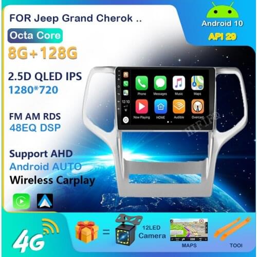 9 Inch Android 2 Din Car Multimedia Stereo Player For Jeep Grand Cherok 2008 2009 2010 2011 2012 2013 Navigation GPS Autoradio