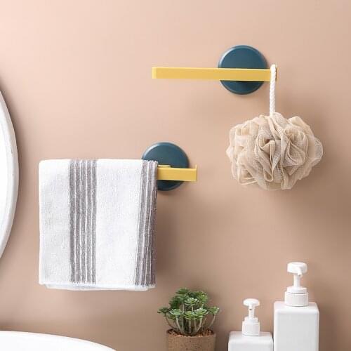 Seamless T-Type Wall-Mounted Towel Rack Bathroom Punch-Free Rod Toilet Bath Rail towel rack