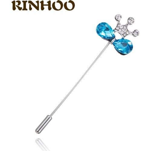 Shining Crystal Crown Brooch Beautiful Pearl Tulip Ginkgo Brooches For Women Long Rhinestone Skull Pin Classic Jewelry New 2021