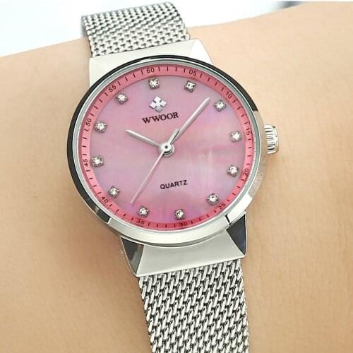 Wwoor New Simple Fashion Quartz Watch Women Watches Ladies Brand Luxury Diamonds Casual Wristwatch Female Clock Waterproof