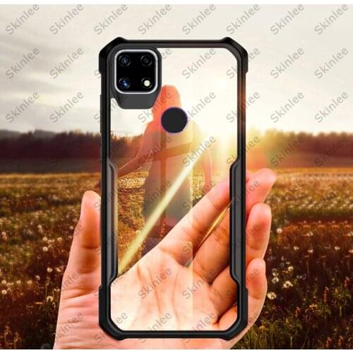 Skinlee For OPPO A15S Case Official Original Shockproof Clear With Soft Frame Airbag Cover For OPPO A15S Case