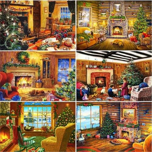 Evershine 5D DIY Diamond Embroidery Landscape Rhinestone Art Full Square Diamond Painting Christmas Home Decor Gift
