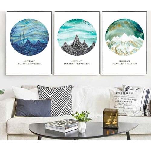 HAOCHU Landscapes View Mountain Canvas Painting For Living Room Home Decor Painting Print Poster Simple Nordic Wall Picture