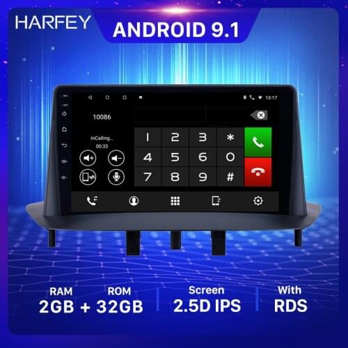 Harfey Car Multimedia Android 10.0 2.5D Screen Car Radio Audio GPS for Renault Megane 3 2009 2010 2011-2014 support DVR OBDII