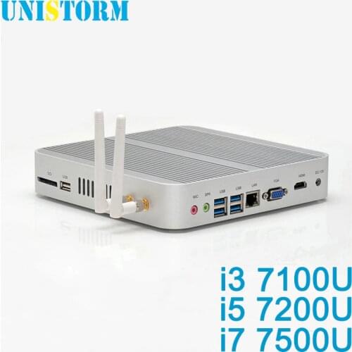 Intel 7th Gen Kaby Lake Mini PC Windows 10 i3 7100U i5 7200U i7 7500U Fanless Computer 4K HD Graphics 620 300M Wifi HDMI TV Box
