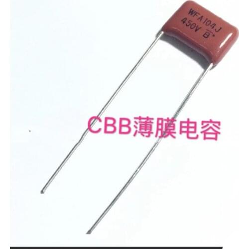 CBB capacitance, 104 j 450v, feet from 10 mm, WFA104J450V, 0.1uF 450V