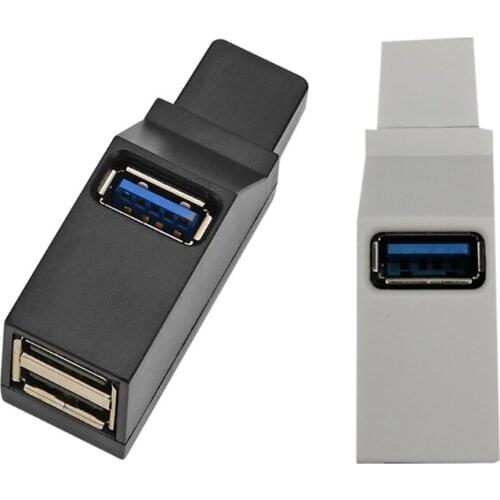 Mini USB Hub 3 Port 3.0 2.0 High Speed Splitter Plug and Play USB Adapter T21A