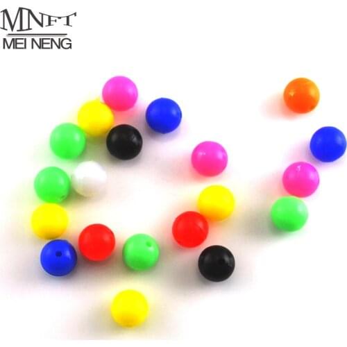 MNFT 200Pcs/Packs Round Fishing Rig Beads Fishing Lure Floating Tackles Bait Stopper Beads 6mm 8mm Mixed Color