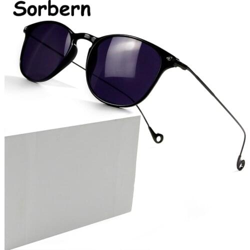 New Men Women Round Vintage Sunglasses Alloy TR90 Ultralight Retro UV400 Shades Driving Sun Glasses Brand Designer