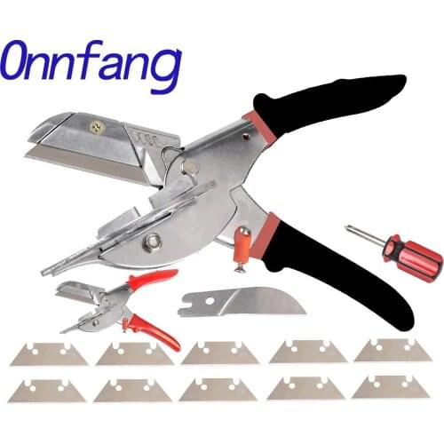Onnfang 22pcs Angle Degree Angle Shear Scissors Suit Stainless steel Angle Scissors Plastic Pipe Hose Scissor For Plumbing Tool