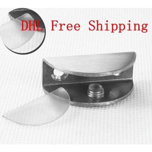 Wholesale Stainless Steel Metal Wall Shelf Glass Shelf Holder Wall Mount Glass Panel Adapter Can Clamp 6-9mm 50pcs/lot