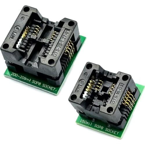 SOIC8 SOP8 to DIP8 Wide-body Seat Wide 150/200mil Programmer Adapter Socket Blue SA602 IC Test Conversion Burner