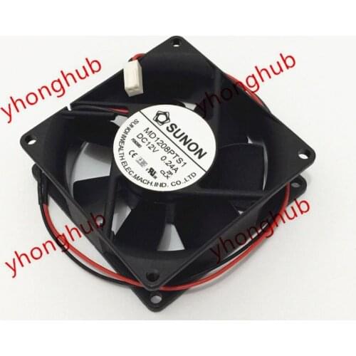 SUNON MD1208PTS1 DC 12V 0.24A 2-wire 80x80x25mm Server Cooling Fan