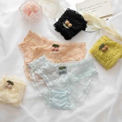 Women Panties Hair Ball Sexy Lace Bow Briefs Fashion Female Knickers Cute Girls Hollow Out Soft Breathable Underwear Lingeries