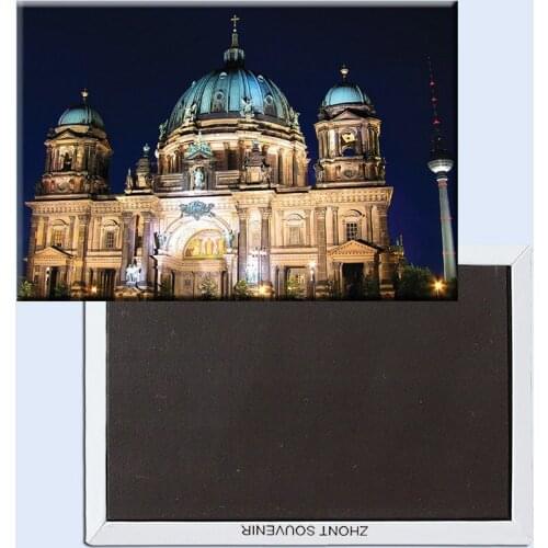SOUVEMAG Germany Berlin Cathedralat night Landscape Tourist Metal Decoration Fridge Magnet 5279 For Kitchen Fridge