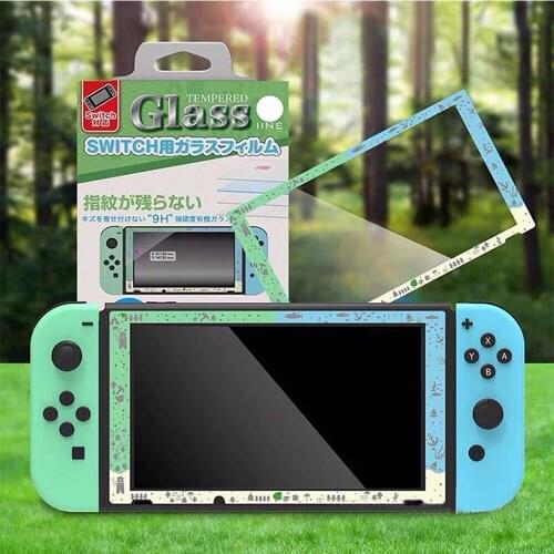 1pc Protective Tempered Glass Film Game Console Screen Protector for Nintend Switch for Animal Crossing Controller Accessories