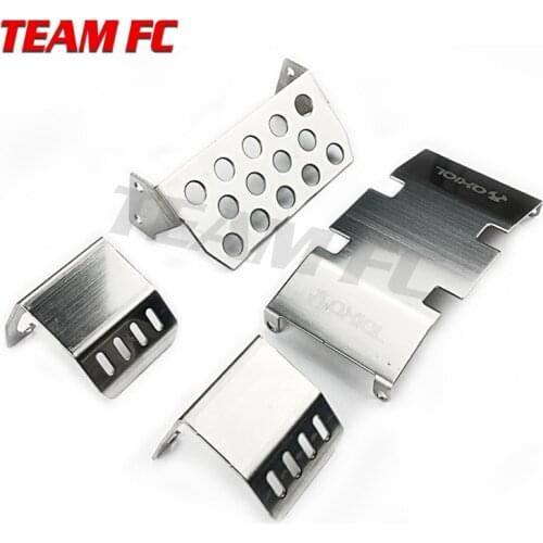 Stainless Steel Chassis Armor Protection Skid Plate for 1/10 RC Crawler Accessories TRX4 SCX10 II 90046/47 90059/60 S323