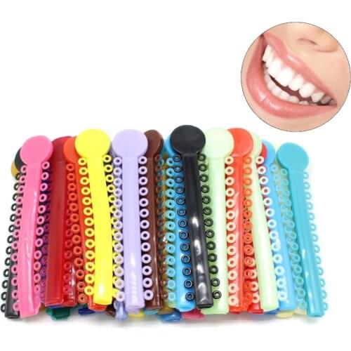 1040 Pcs / Pack Dental Orthodontic Ligature Ties Elastic Rubber Bands Varieties Colors To Choose From Dentistry Product
