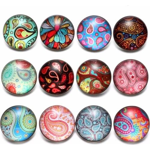 12pcs/lot New Various Of Themes Mixed Pattern 18mm Snap Button Charms For 18mm Snaps Bracelet Snap Jewelry