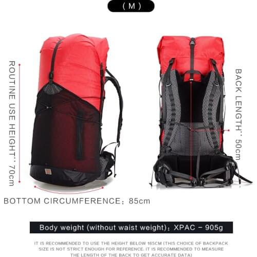 3F UL GEAR Backpack GuiJi 55L for Camping Lightweight Outdoor Hiking Trekking Ultralight Packs Waterproof Mens Womens