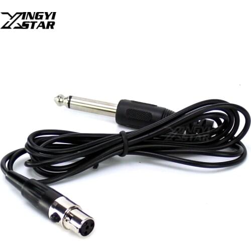 Mini XLR 4 Pin TA4F to 6.35mm 1/4" Jack Audio Cable Instrument Line Signal Cord For SHURE Wireless Bodypack Transmitter Guitar