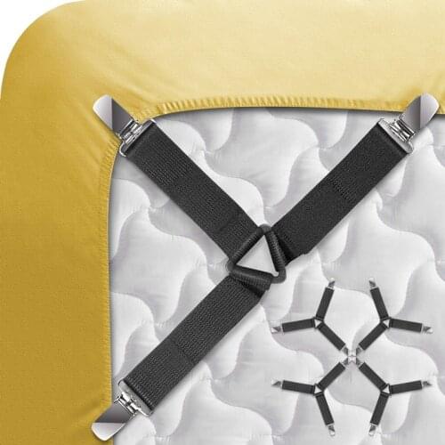 Bed Sheet Elastic Grippers Belt Fastener Bed Sheet Clips Mattress Cover Blankets Holder Home Textiles Organize Gadgets