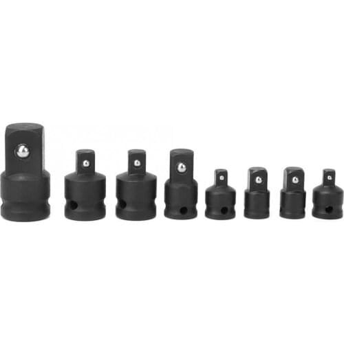 8Pcs Black Reducing Socket Adapter CR-V Impact Wrench Converter Set Electric Ratchet Socket Wrench Adapter Car Hand Repair Tool
