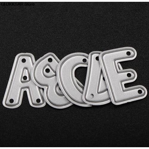 26pcs Alphabet Letters Decoration Metal Steel Frames Cutting Dies DIY Scrap Booking Photo Album Embossing Paper Cards 2.1*1.3cm