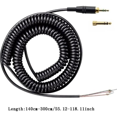 Audio Cord Cable with Adapter for ATH-M50 ATH-M50s for MDR-7506 7509 Headphones