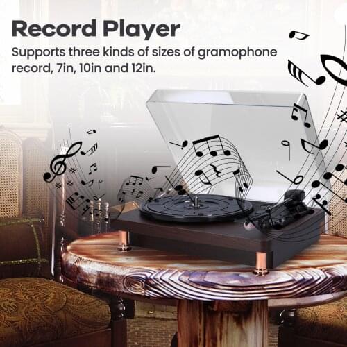 New Hot Sale Retro Vinyl Record Player Record Player with Dustproof Cover Classic Nostalgic Style Record Player for Home Dancing