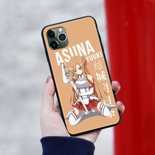 Yuuki Asuna Sword Art Online Phone case cover shell For iPhone SE 6s 7 8 Plus X XR XS 11 Pro Max Samsung S Note 10 20 Plus ultra