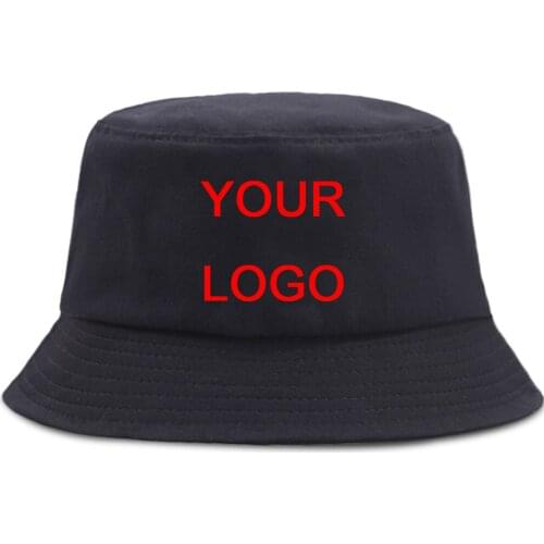 Dropshipping DIY ​Customize Your Logos Bucket Hat Women Men Casual Unisex Fashion Fishing Cap Outdoor Sunscreen Fisherman Ha