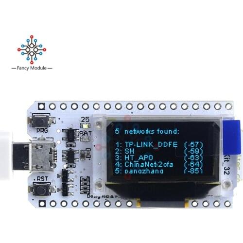 ESP32 Bluetooth WIFI Kit Blue OLED 0.96 inch Display Module CP2102 32M Flash 3.3V-7V Internet Development Board for Arduino