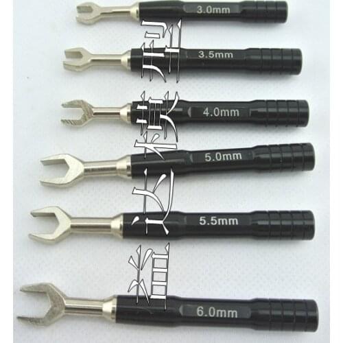 Kingtair RC Car C26786 Machined Hand Tool 5.5/5.0/6.0/4.0/3.5mm Open-End Wrench for R/C Hobby 5pcs Random delivery color
