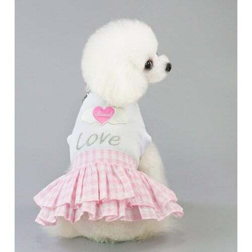 Summer Cotton Pet Clothes Lovely Dog Dress Dog Clothes Girl