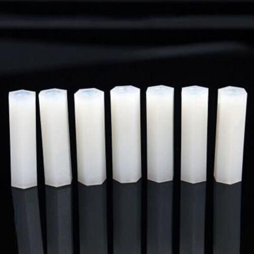 M3 Hexagonal column Nylon Pass Head Plastic Support Column Screws nut bolts Qty 50