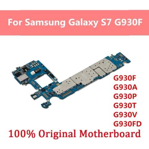 32gb For Samsung Galaxy S7 edge G935F G935FD S7 G930F G930FD Original Unlocked Motherboard EU Version Logic Board Full Chips