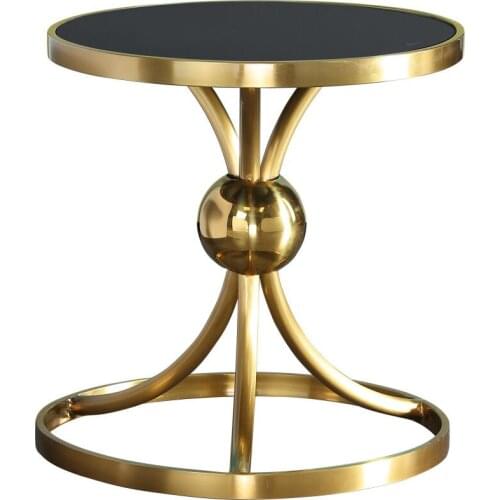 Metal with glass and faux marble coffee table side table end table